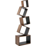 Malagana Equilibrium Walnut Wood Bookcase | Graphite EQ-100 GR