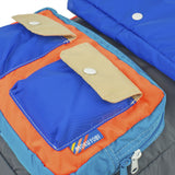 Mokuyobi Faux Roll Top Backpack | Royal/Neon Orange FROL01