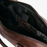 Hook & Albert Leather Structured Briefcase | Brown FBRFLTH-BRN-OS