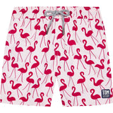 Tom & Teddy Boy's Flamingo Shorts | Pink & Red