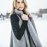 Faribault Women's Herringbone Wool Blanket Vest | Charcoal 14831 One Size