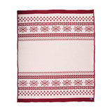 Faribault Northern Fair Isle Wool Blanket Queen | Red - B2NFRD1133