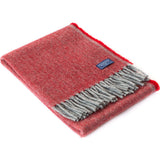 Faribault Ashby Twill Rolled Fringe Wool Scarf | Red BSATRD1512