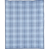 Faribault Cotton Hatchet Plaid Travel Blanket | Blue-BOHPBL1068