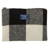 Faribault Buffalo Check Small Pouch | White/Black