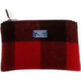 Faribault Buffalo Check Small Pouch | Red/Black