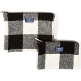 Faribault Buffalo Check Small Pouch | White/Black