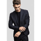 Bulbul Facette 05 Men's Watch | Matte Steel on Black Italian Leather