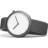 Bulbul Facette 02 Men's Watch | Matte Gun Grey Steel on Grey Italian Leather