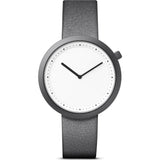 Bulbul Facette 02 Men's Watch | Matte Gun Grey Steel on Grey Italian Leather