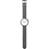 Bulbul Facette 02 Men's Watch | Matte Gun Grey Steel on Grey Italian Leather