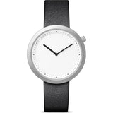 Bulbul Facette 05 Men's Watch | Matte Steel on Black Italian Leather