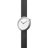Bulbul Facette 05 Men's Watch | Matte Steel on Black Italian Leather