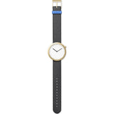 Bulbul Facette 06 Men's Watch | Matte Golden Steel on Black Italian Leather