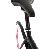 Sole Bicycles Fiance Fixed Single Speed Bike | Matte Black Frame/Pink Rims Sole 031-52