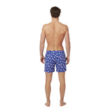 Tom & Teddy Men's Flamingo Contemporary Swim Trunk | Rose/Blue