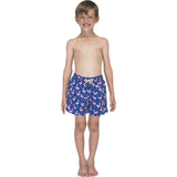 Tom & Teddy Boy's Flamingo Swim Trunk | Rose & Blue / 9-10