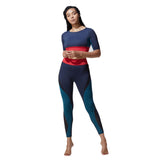 Michi Flare Legging | Blue Flame