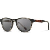 Shwood Francis Acetate Fifty Fifty Sunglasses | Pearl Grey & Elm Burl / Grey Polarized