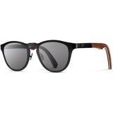 Shwood Francis Titanium Fifty Fifty Sunglasses | Black & Walnut / Grey