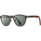 Shwood Francis Titanium Sunglasses | Gun Metal & Walnut / G15 Polarized WTFGWFP