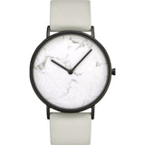The Horse White Stone Polished Black Watch | Grey STO123 -C3