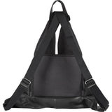 Cote&Ciel Ganges Alias Split Cowhide Leather Medium Backpack | Agate Black/Charcoal Canvas 28373