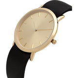 Analog Classic Gold Plated Watch | Black Strap GB-CG