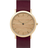 Analog Classic Silverheart Wood Watch | Cherry Strap GC-CS