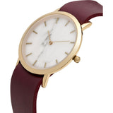 Analog Classic Genuine White Marble Watch | Cherry Strap GC-CW