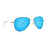 Diff Eyewear Cruz Sunglasses | Gold + Blue Mirror Lens