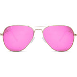 DIFF Eyewear Cruz Sunglasses | Gold + Pink Mirror