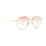 Diff Eyewear Dash Sunglasses | Gold + Rainbow Flash