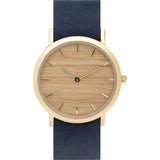 Analog Classic Silverheart Wood Watch | Navy Strap GN-CS