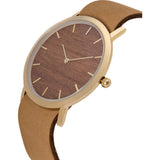Analog Classic Makore Wood Watch | Tan Strap GT-CM