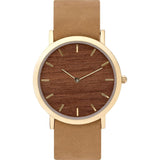 Analog Classic Makore Wood Watch | Tan Strap GT-CM