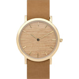 Analog Classic Silverheart Wood Watch | Tan Strap GT-CS
