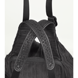 Cote et Ciel Ganges Medium Poly Plisse Backpack | Sand Black 28444