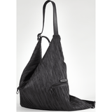 Cote et Ciel Ganges Medium Poly Plisse Backpack | Sand Black 28444