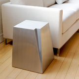 Gus* Modern Glacier End Table | Stainless Steel ECETGLAC-ss