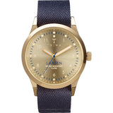 Triwa Gold Lansen Watch | Navy Canvas Mono LAST108.MO060713