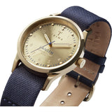 Triwa Gold Lansen Watch | Navy Canvas Mono LAST108.MO060713