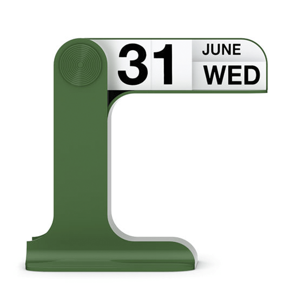 Danese Milano by Enzo Mari Timor Desk Calendar Green DE3079A12E