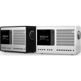 DAB, DAB+ and FM Tuner with RDS Wi-Fi internet radio Easy access to over 16,000 internet radio stations Wireless DLNA audio streaming from networked PC/Mac Spotify Connect Enabled for access to 20 million tracks Bluetooth® wireless streaming with aptX® technology Digital alarm clock functionality with sleep and snooze 15W Class-D amplifier with 3.5” flat diaphragm driver Graphical OLED display with secret-until-lit lens Intuitive joystick controlled user interface All-wood cabinet with