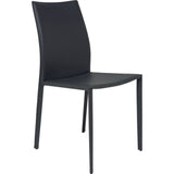 Nuevo Sienna Dining Chair | Dark Grey Leather