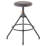 District Eight Akron Counter Stool - Storm Black