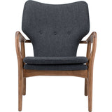Nuevo Patrik Lounge Chair | Dark Grey Tweed/Walnut