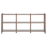 Nuevo Justin 3 Tier Shelving | White And Grey / Walnut HGEM752