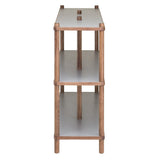 Nuevo Justin 3 Tier Shelving | White And Grey / Walnut HGEM752