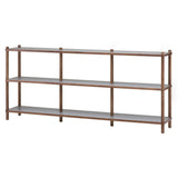 Nuevo Justin 3 Tier Shelving | White And Grey / Walnut HGEM752